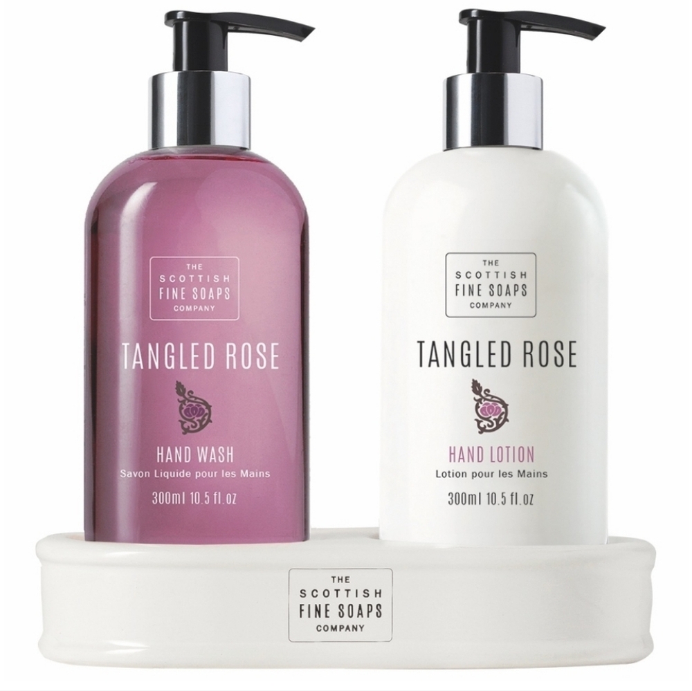 Scottish Fine Soaps Tangled Rose 2pc Set Handwash Hand Lotion Each 500ml